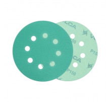 Круг абразивный VOLCA EMERALD 125мм,8отв P 150 пленочная основа