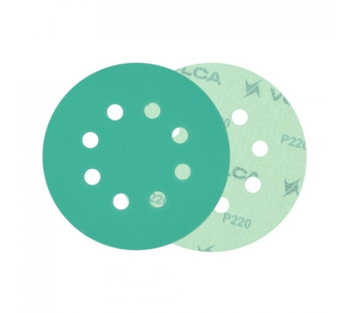 Круг абразивный VOLCA EMERALD 125мм,8отв P 220 пленочная основа