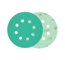 Круг абразивный VOLCA EMERALD 125мм,8отв P 240 пленочная основа