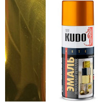 Краска универсальная Золото Зеркальное металлик KUDO аэрозоль 520мл (новая формула!!)
