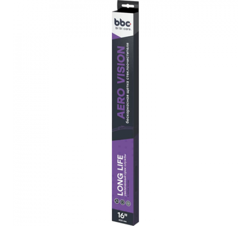 Щетка стеклоочистителя bi bi care бескаркасная 400 мм спойлер, адаптер крючок/штырь