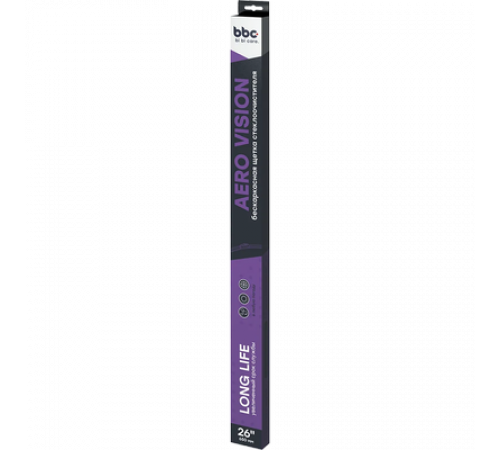 Щетка стеклоочистителя bi bi care бескаркасная 650 мм спойлер, адаптер крючок/штырь