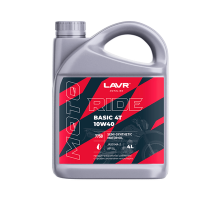 Масло моторное RIDE BASIC 4T 10W40 SL 4л. LAVR MOTO ЧЗ