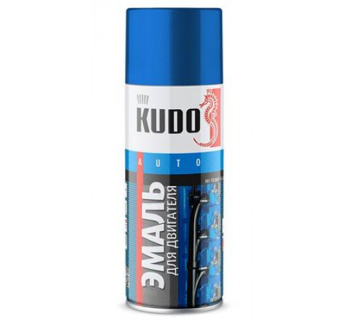 Краска для двигателя серебряная 520мл аэрозоль KUDO