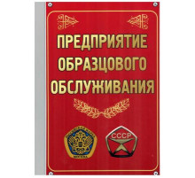 Табличка Предприятие образцового обслуживания пластик 3мм 30х19,5см_