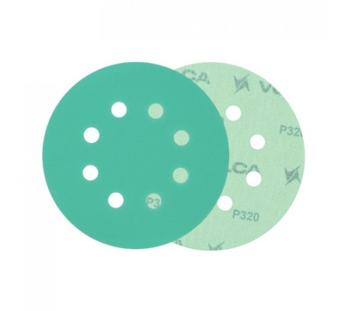 Круг абразивный VOLCA EMERALD 125мм,8отв P 320 пленочная основа