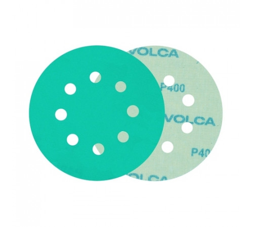 Круг абразивный VOLCA EMERALD 125мм,8отв P 400 пленочная основа