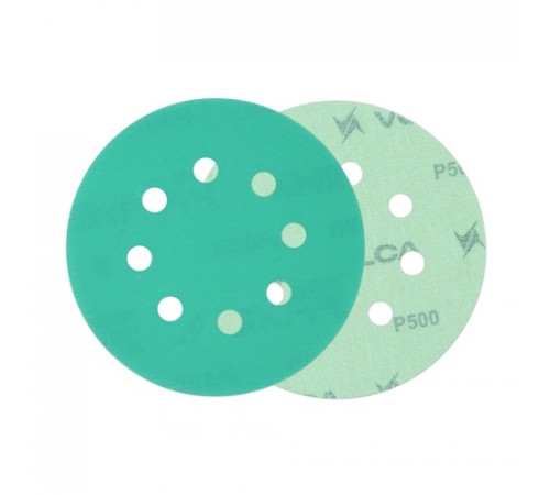 Круг абразивный VOLCA EMERALD 125мм,8отв P 500 пленочная основа