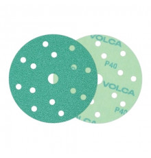 Круг абразивный VOLCA EMERALD 150мм,15отв P 040 пленочная основа