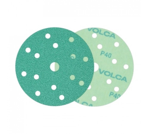 Круг абразивный VOLCA EMERALD 150мм,15отв P 040 пленочная основа