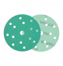 Круг абразивный VOLCA EMERALD 150мм,15отв P 060 пленочная основа