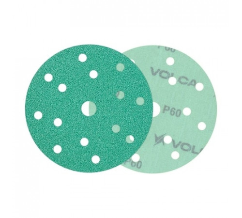 Круг абразивный VOLCA EMERALD 150мм,15отв P 060 пленочная основа