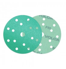 Круг абразивный VOLCA EMERALD 150мм,15отв P 080 пленочная основа