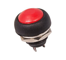 Выключатель-кнопка 250V 1 А (2с) OFF-ON Б/Фикс красная (PBS-33В) REXANT