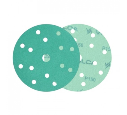 Круг абразивный VOLCA EMERALD 150мм,15отв P 150 пленочная основа