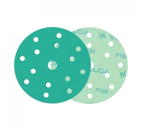 Круг абразивный VOLCA EMERALD 150мм,15отв P 180 пленочная основа