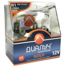 Лампы H1 12V 55W P14,5s к-т GOLD Диалуч ЛЧ153