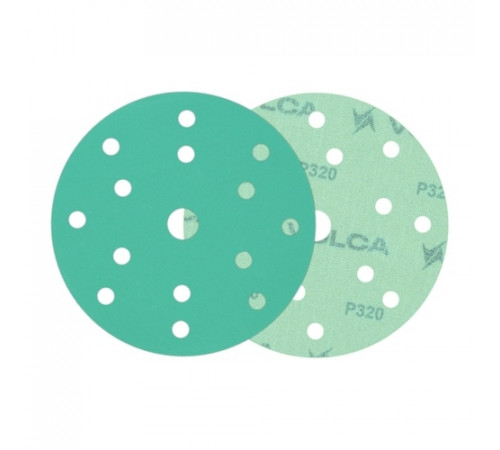 Круг абразивный VOLCA EMERALD 150мм,15отв P 320 пленочная основа