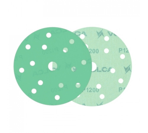 Круг абразивный VOLCA EMERALD 150мм,15отв P 1200 пленочная основа