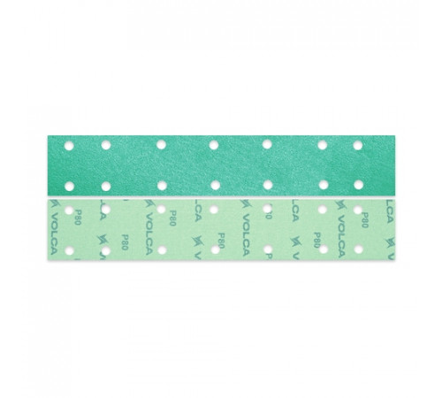 Шлифовальная полоса VOLCA EMERALD 70x420мм 14отв P 080 пленочная основа