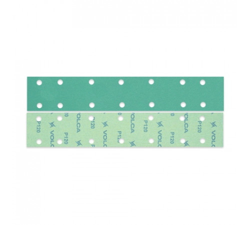 Шлифовальная полоса VOLCA EMERALD 70x420мм 14отв P 120 пленочная основа
