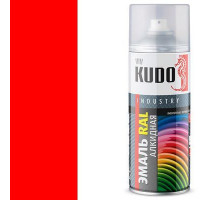 Краска универсальная RAL 3020 красный насыщенный KUDO аэрозоль 520мл