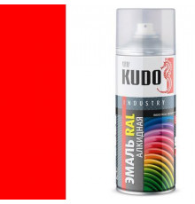 Краска универсальная RAL 3020 красный насыщенный KUDO аэрозоль 520мл