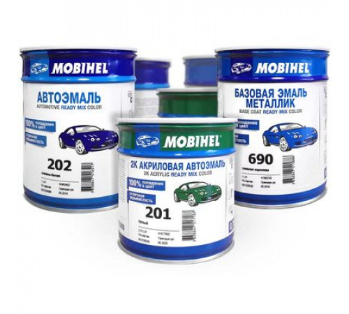 Краска банка 601 Черная 1л алкидная MOBIHEL