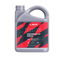 Масло моторное RIDE UNIVERSAL 4Т 10W40 SM 4л. LAVR MOTO ЧЗ