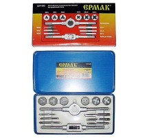 Набор метчиков и плашек 14 предметов М3-10мм ЕРМАК