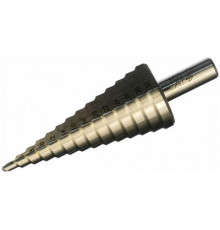 Сверло ступенчатое по металлу с шестигранным хвостовиком, 14 ступ., Ø4-30мм ДТ