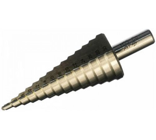 Сверло ступенчатое по металлу с шестигранным хвостовиком, 14 ступ., Ø4-30мм ДТ