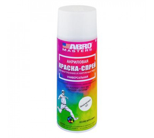 Краска акриловая ABRO №20 белая матовая аэр. 520 мл.