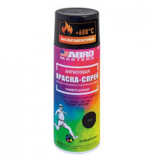 Краска акриловая ABRO №202 черная высокотемпературная аэр. 520 мл.