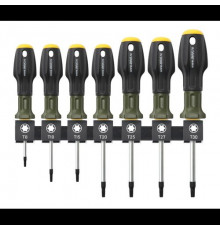 Набор отвёрток TORX без отверстия (T8×60, T10×80,T15×80, T20×100, T25×100, T27×100, T30×100 мм), 7 ш