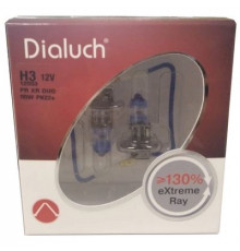Лампы H3 12V 55W +130% ( к-т 2шт.)Extreme Ray PRIME ЛЧ127PR-2XR Диалуч