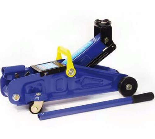 Домкрат гидравлический подкатной 2т высота подъема 130-300мм (в кейсе )AUTOVIRAZH (синий)