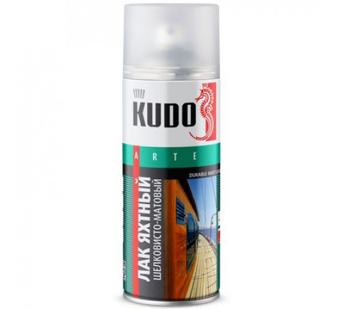 Лак универсальный яхтный KUDO шелковисто-матовый аэрозоль 520 мл