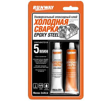 Холодная сварка (эпоксидный клей) стального цвета туба в блист. 28,3x2 RW