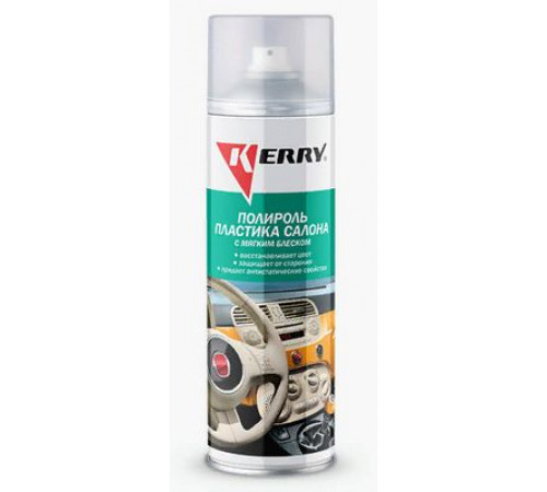 Полироль пластика мягкий блеск ананас. аэр 650мл KERRY @