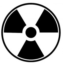 Наклейка металл Радиация