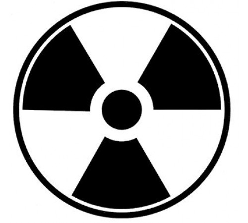 Наклейка металл Радиация