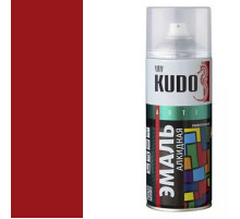 Краска универсальная темно-красная RAL-3002 KUDO аэрозоль 520мл