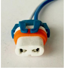 Колодка лампы HB4, 9006 (2 контакта, гнездовая, керамика, провода) "ДИАЛУЧ" (SQ-1322A)