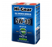 Масло моторное синтетическое 5W-30 SP-RC ACEA A5/B5 4л Hi-Gear ЧЗ