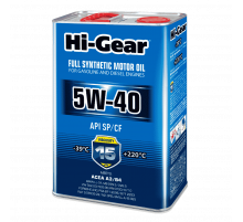 Масло моторное синтетическое 5W-40 SP/CF 4л Hi-Gear ЧЗ