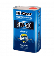 Масло моторное синтетическое 5W-50 SM/CF 1л Hi-Gear ЧЗ
