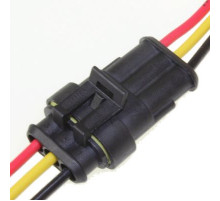 Колодка 3 конт. мама-папа 1,5 мм герметичная в сб. с пров. (SQ-DB 8299)