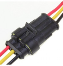 Колодка 3 конт. мама-папа 1,5 мм герметичная в сб. с пров. (SQ-DB 8299)