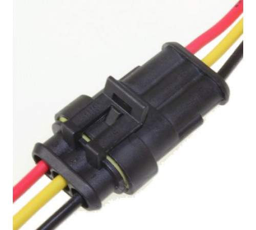 Колодка 3 конт. мама-папа 1,5 мм герметичная в сб. с пров. (SQ-DB 8299)